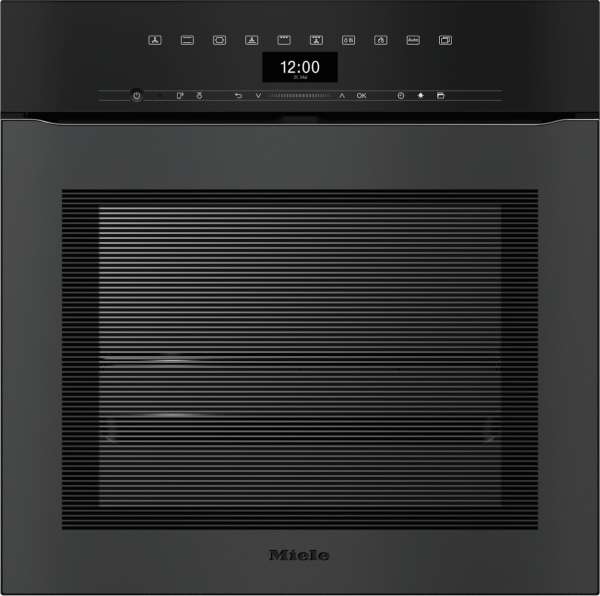 Miele H 7464 BPX Obsidianschwarz matt Griffloser Backofen im perfekt kombinierbaren Design mit Speisenthermometer und LED-Beleuchtung.